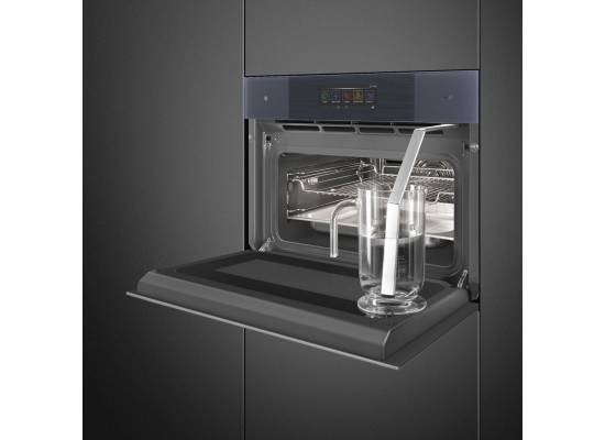 _RABAT_ | Piekarnik z funkcją mikrofali i pary SMEG SO4106WAPG neptune grey | czyszczenie parowe | linia LINEA