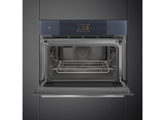 _RABAT_ | Piekarnik z funkcją mikrofali i pary SMEG SO6104APG neptune grey | czyszczenie parowe | linia LINEA