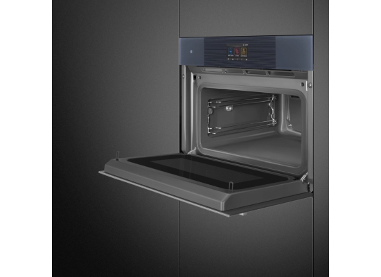 _RABAT_ | Piekarnik z funkcją mikrofali i pary SMEG SO6104APG neptune grey | czyszczenie parowe | linia LINEA