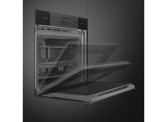 _RABAT_ | wysyłka 24H* | Piekarnik z funkcją pary SMEG SOP6102S2PB3 czarny | czyszczenie pyroliza | linia LINEA