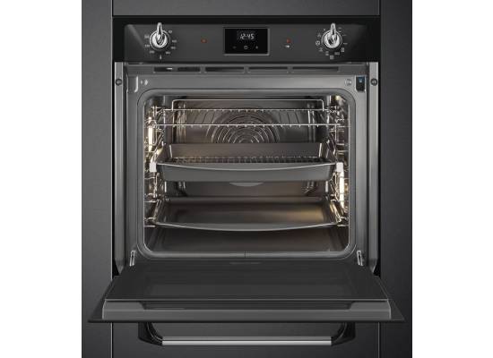 _RABAT_ | wysyłka 24H* | Piekarnik SMEG SOP6900TN czarny | czyszczenie pyroliza | linia VICTORIA