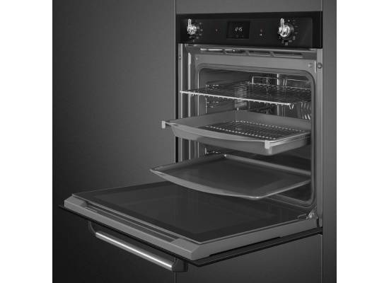 _RABAT_ | wysyłka 24H* | Piekarnik SMEG SOP6900TN czarny | czyszczenie pyroliza | linia VICTORIA