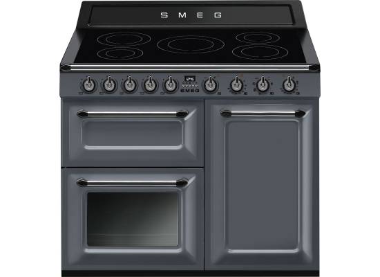 _RABAT_ | Kuchnia z płytą indukcyjną SMEG TR103IGR2 niebieskoszary | 100cm | czyszczenie parowe | linia VICTORIA | + GRATIS robot SMF05BLEU