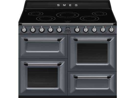 _RABAT_ | Kuchnia z płytą indukcyjną SMEG TR4110IGR2 niebieskoszary | 110cm | czyszczenie parowe | linia VICTORIA | + GRATIS robot SMF05BLEU