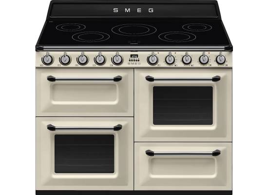 _RABAT_ | Kuchnia z płytą indukcyjną SMEG TR4110IP2 kremowy | 110cm | czyszczenie parowe | linia VICTORIA | + GRATIS robot SMF05BLEU