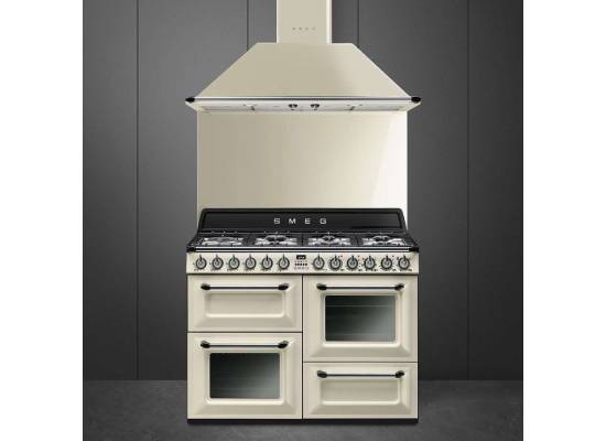 _RABAT_ | Kuchnia z płytą gazową SMEG TR4110P1 kremowy | 110cm | czyszczenie parowe | linia VICTORIA | + GRATIS robot SMF05BLEU