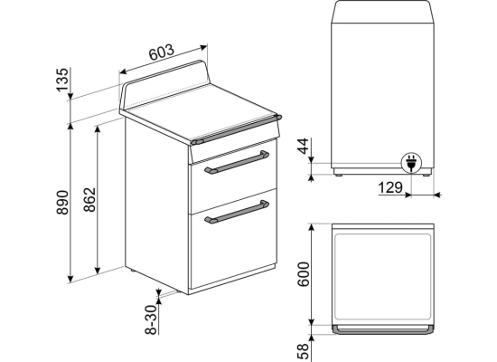 _RABAT_ | Kuchnia z płytą indukcyjną SMEG TR62IP2 kremowy | 60cm | emalia Ever Clean | linia VICTORIA | + GRATIS robot SMF05BLEU
