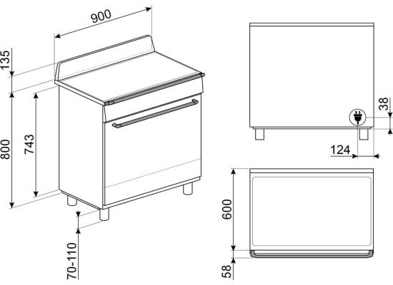 _RABAT_ | Kuchnia z płytą indukcyjną SMEG TR90IPBL czarny | 90cm | czyszczenie pyroliza | linia VICTORIA | + GRATIS robot SMF05BLEU