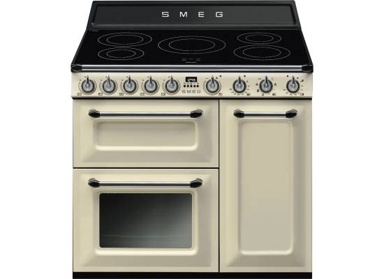 _RABAT_ | Kuchnia z płytą indukcyjną SMEG TR93IP2 kremowy | 90cm | czyszczenie parowe | linia VICTORIA | + GRATIS robot SMF05BLEU