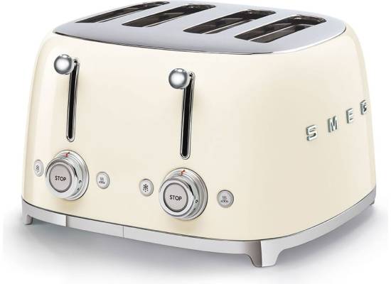 _RABAT_ | Toster na 4 kromki SMEG TSF03CREU kremowy | 4 kieszenie | linia 50's STYLE