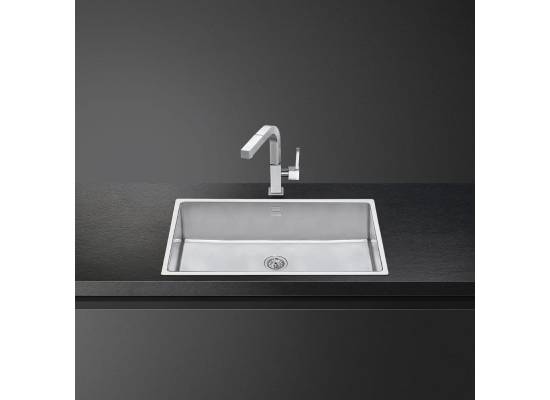 _RABAT_ | Zlew SMEG VFU71SFR stal szczotkowana INOX | linia MIRA