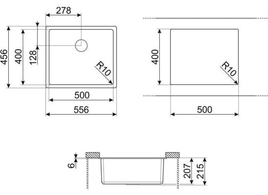_RABAT_ | Zlew SMEG VZP56N BLACK (czarny mat) | linia QUADRA