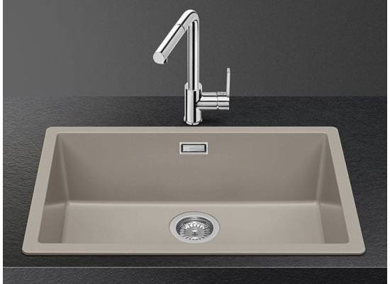 Zlew SMEG VZP76DV DOVE GRAY (cappuccino) | linia QUADRA