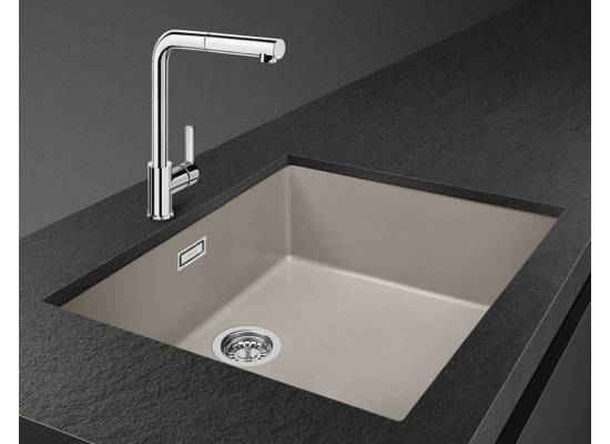 Zlew SMEG VZP76DV DOVE GRAY (cappuccino) | linia QUADRA