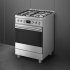 _RABAT_ | Kuchnia z płytą gazową SMEG C6GMX2 stal nierdzewna | 60cm | czyszczenie parowe | linia SYMFONIA | + GRATIS blender BLF03BLEU
