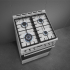 _RABAT_ | Kuchnia z płytą gazową SMEG C6GMX2 stal nierdzewna | 60cm | czyszczenie parowe | linia SYMFONIA | + GRATIS blender BLF03BLEU