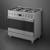 _RABAT_ | Kuchnia z płytą gazową SMEG C92GMX2 stal nierdzewna | 90cm | emalia Ever Clean | linia SYMFONIA | + GRATIS blender BLF03BLEU