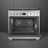 _RABAT_ | Kuchnia z płytą gazową SMEG C9GMX2 stal nierdzewna | 90cm | emalia Ever Clean | linia SYMFONIA | + GRATIS blender BLF03BLEU