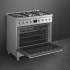 _RABAT_ | Kuchnia z płytą gazową SMEG C9GMX2 stal nierdzewna | 90cm | emalia Ever Clean | linia SYMFONIA | + GRATIS blender BLF03BLEU