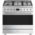 _RABAT_ | Kuchnia z płytą gazową SMEG C9GMX2 stal nierdzewna | 90cm | emalia Ever Clean | linia SYMFONIA | + GRATIS blender BLF03BLEU