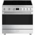 _RABAT_ | wysyłka 24H* | Kuchnia z płytą indukcyjną SMEG C9IMX2 stal nierdzewna | 90cm | emalia Ever Clean | linia SYMFONIA | + GRATIS robot SMF05BLEU