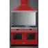 Kuchnia z płytą indukcyjną,gazową i grilem SMEG CPF120IGMPR czerwony | 120cm | czyszczenie pyroliza + parowe | linia PORTOFINO