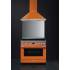 Kuchnia z płytą indukcyjną SMEG CPF9IPOR pomarańczowy | 90cm | czyszczenie pyroliza | linia PORTOFINO
