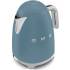 _RABAT_ | wysyłka 24H* | Czajnik SMEG KLF03SBMEU storm blue mat | pojemność 1,7 l | linia 50's STYLE