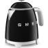 _RABAT_ | wysyłka 24H* | Czajnik SMEG MINI KLF05BLEU czarny połysk | pojemność 0,8 l | linia 50's STYLE