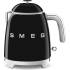 _RABAT_ | wysyłka 24H* | Czajnik SMEG MINI KLF05BLEU czarny połysk | pojemność 0,8 l | linia 50's STYLE