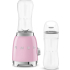 _RABAT_ | wysyłka 24H* | Blender sportowy SMEG PBF01PKEU pastelowy róż | 2 butelki BOTTLE-TO-GO 600 ml | linia 50's STYLE