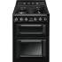 _RABAT_ | wysyłka 24H* | Kuchnia z płytą gazową SMEG TR62BL czarny | 60cm | emalia Ever Clean | linia VICTORIA | + GRATIS blender BLF03BLEU
