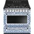 _RABAT_ | Kuchnia z płytą gazową SMEG TR90DGME9 d&g blu mediterraneo | 90cm | czyszczenie parowe | linia VICTORIA | + GRATIS robot SMF05BLEU