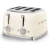 _RABAT_ | Toster na 4 kromki SMEG TSF03CREU kremowy | 4 kieszenie | linia 50's STYLE