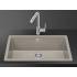 Zlew SMEG VZP76DV DOVE GRAY (cappuccino) | linia QUADRA