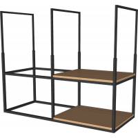 Stelaż z półką VDB LOFT 120 BLACK do OKAPÓW WYSPOWYCH