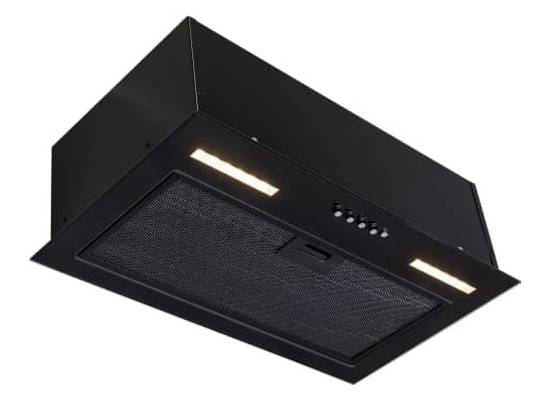 Okap do zabudowy VDB BOX-S 60 GLASS BLACK (szkło czarne) | 420 m3/h