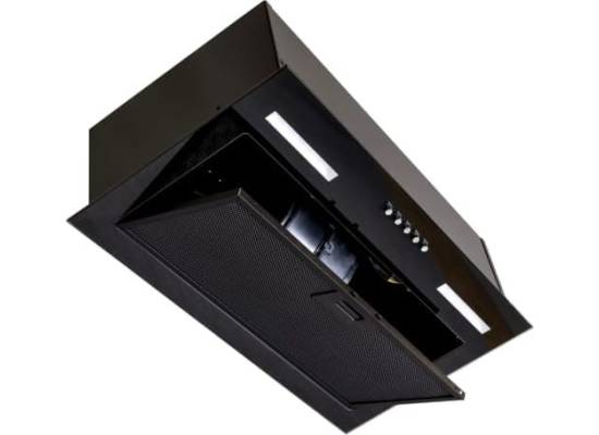 Okap do zabudowy VDB BOX-S 60 GLASS BLACK (szkło czarne) | 420 m3/h