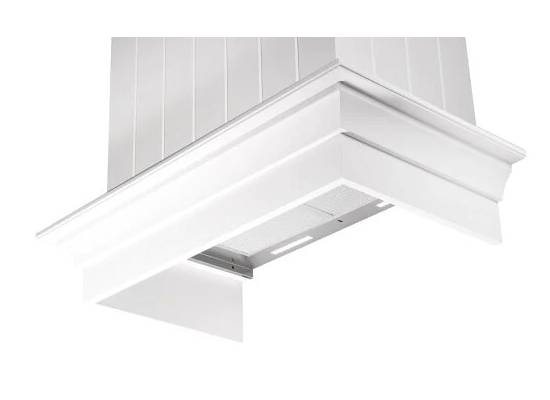 Okap przyścienny VDB GENESIS 90 WHITE (czasa BIAŁA, listwa BUK BIAŁA)