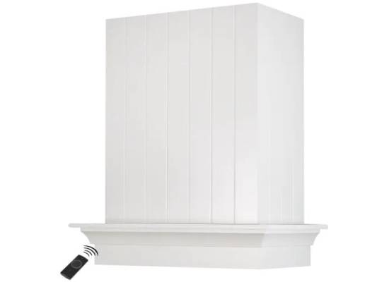 Okap przyścienny VDB GENESIS 90 WHITE (czasa BIAŁA, listwa BUK BIAŁA)