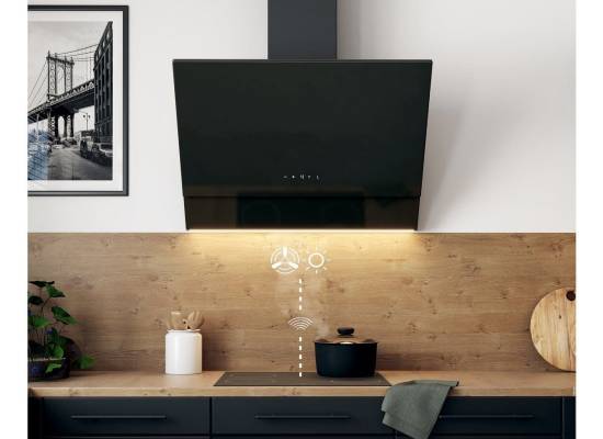 Okap przyścienny VDB IQ 90 H2H BLACK | 720 m3/h