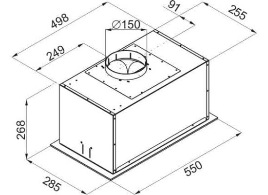 Okap do zabudowy VDB MM-BOX 6 BLACK