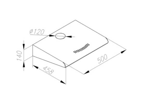 Okap podszafkowy VDB PLUS 50 BLACK