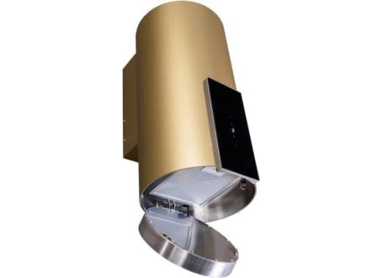 Okap przyścienny VDB TUBE-P GLASS GOLD (złoty mat)