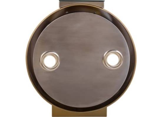 Okap przyścienny VDB TUBE-P GLASS GOLD (złoty mat)