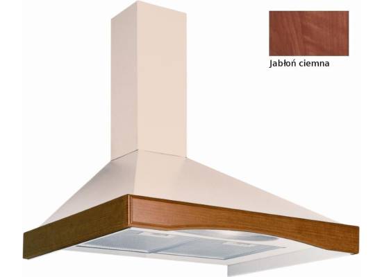 Okap przyścienny VDB INKA 60 (czasza KREMOWA, listwa JABŁOŃ CIEMNA)