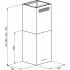 Okap wyspowy VDB CUBE-W ISLA WHITE