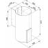 Okap przyścienny VDB TUBE-P GLASS WHITE